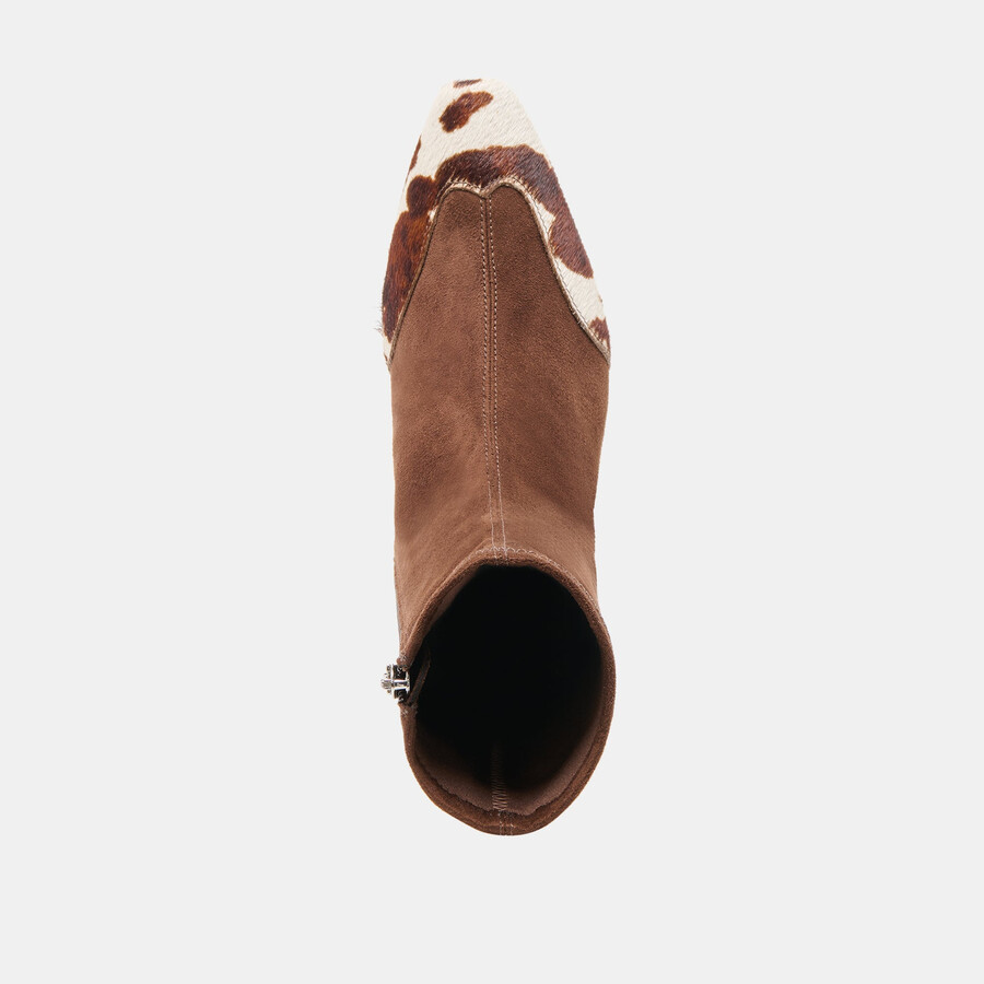 anika boots dk brown multi stella suede