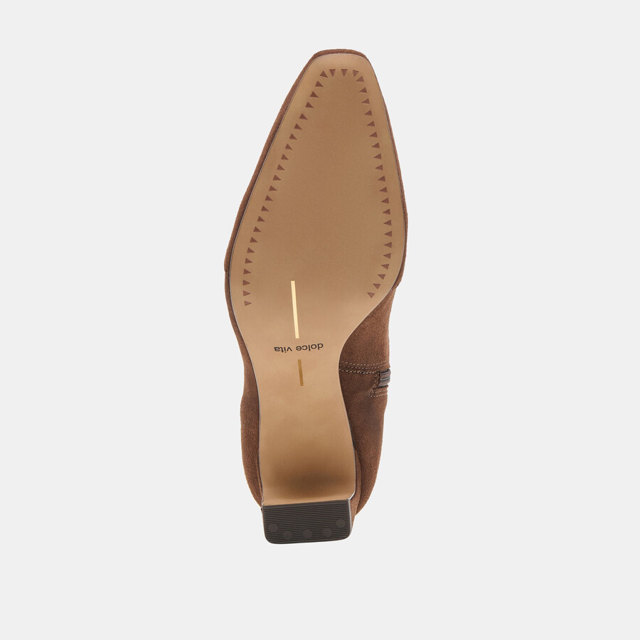 anika boots dk brown stella suede