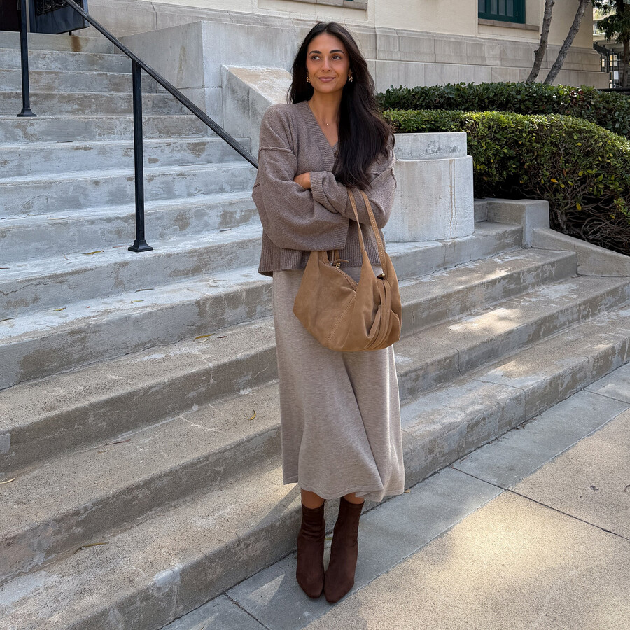 anika boots dk brown stella suede