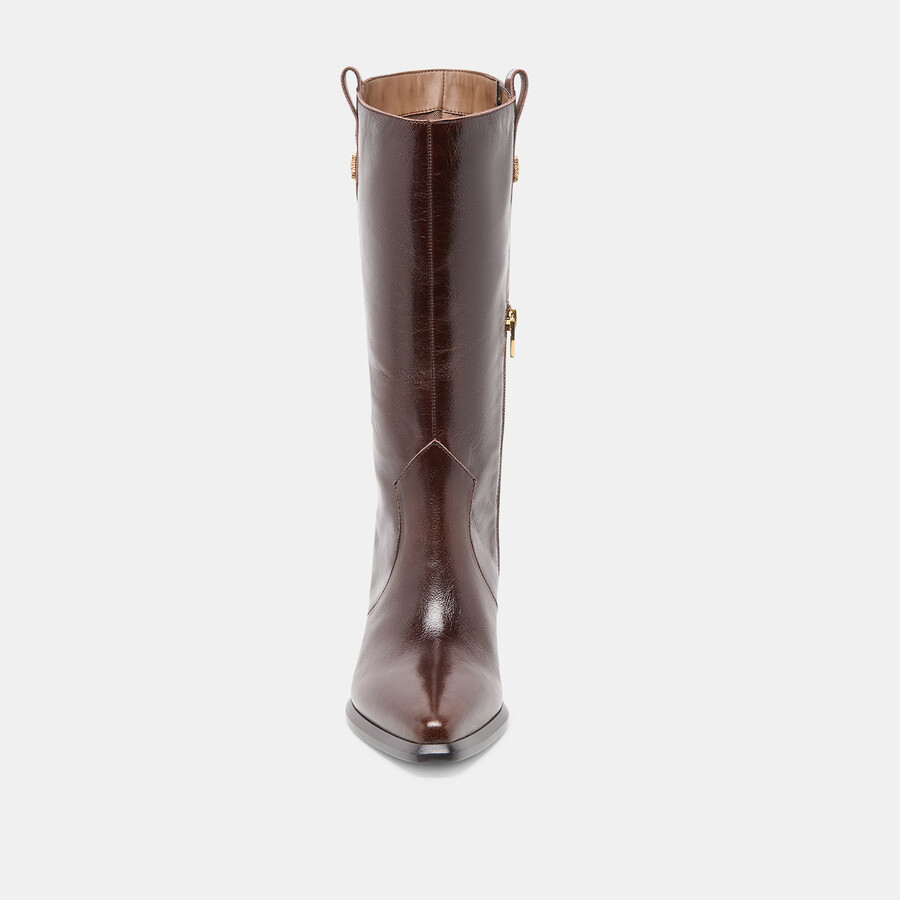 vern wide calf boots chocolate leather