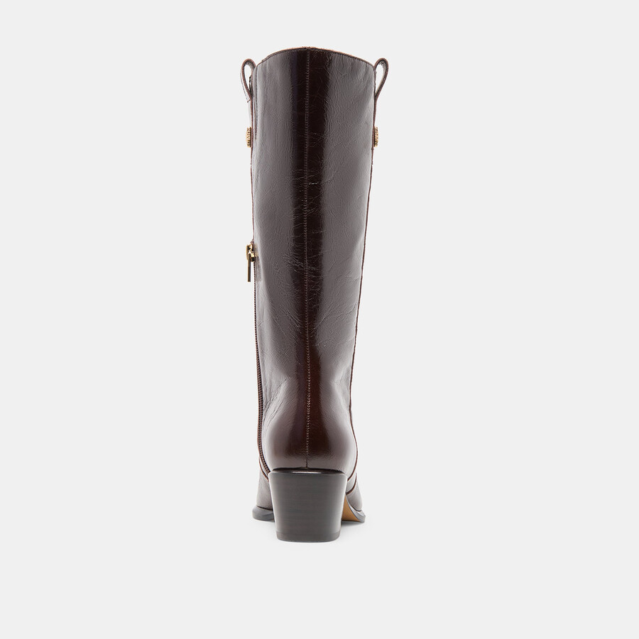 vern wide calf boots chocolate leather