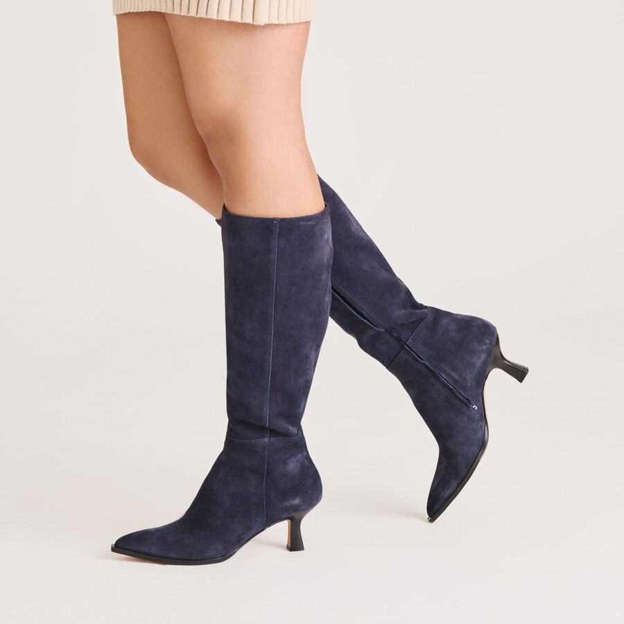 auggie boots navy suede