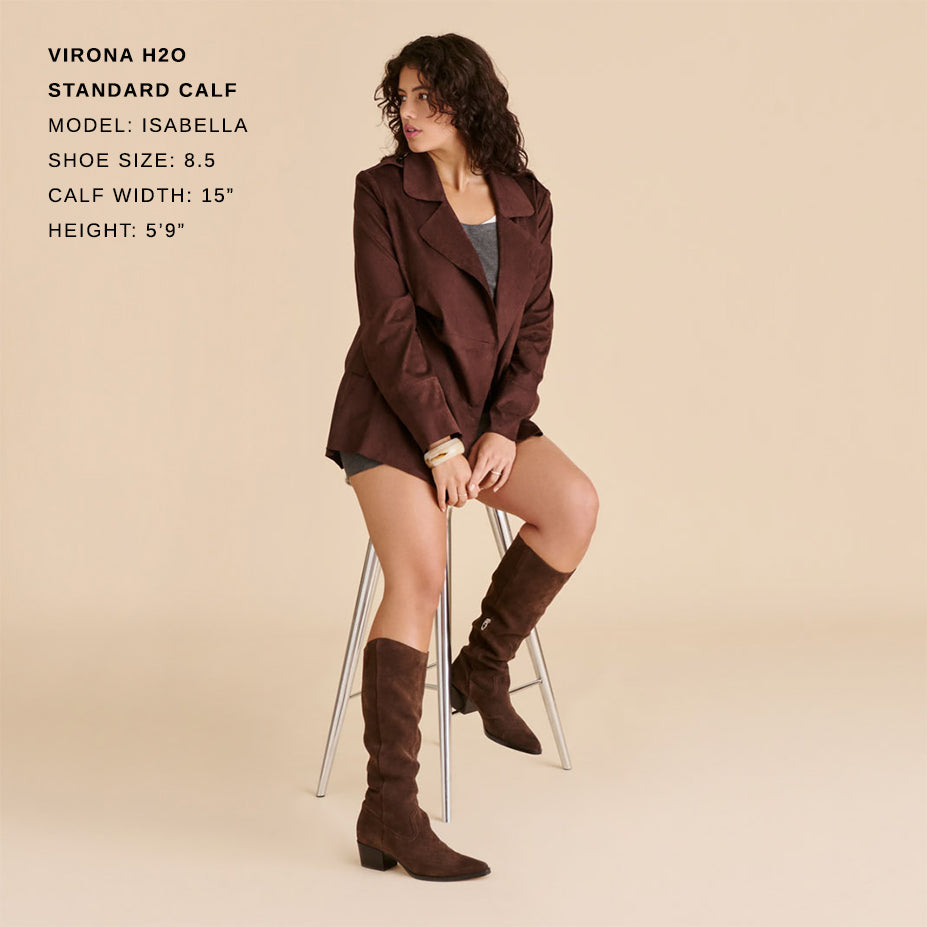 virona h2o boots dk brown suede