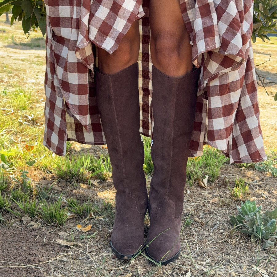 virona h2o boots dk brown suede