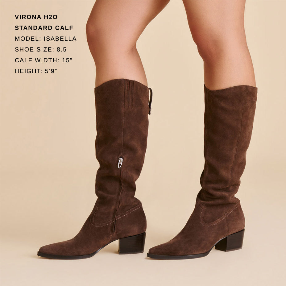 virona h2o boots dk brown suede