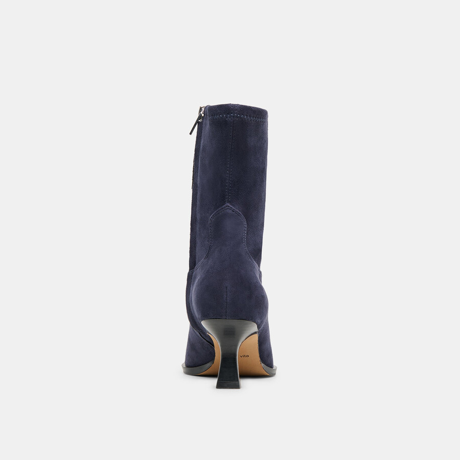 arya boots navy stella suede