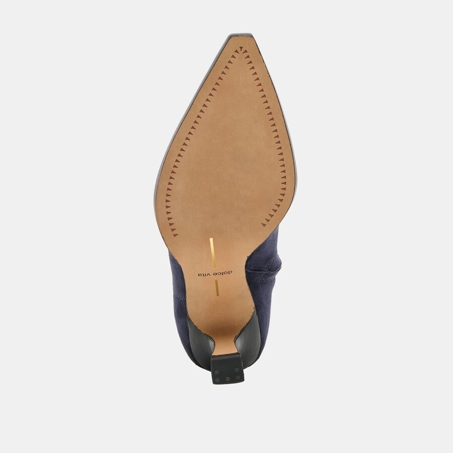 arya boots navy stella suede