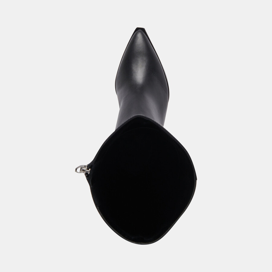 auggie narrow calf boots black leather