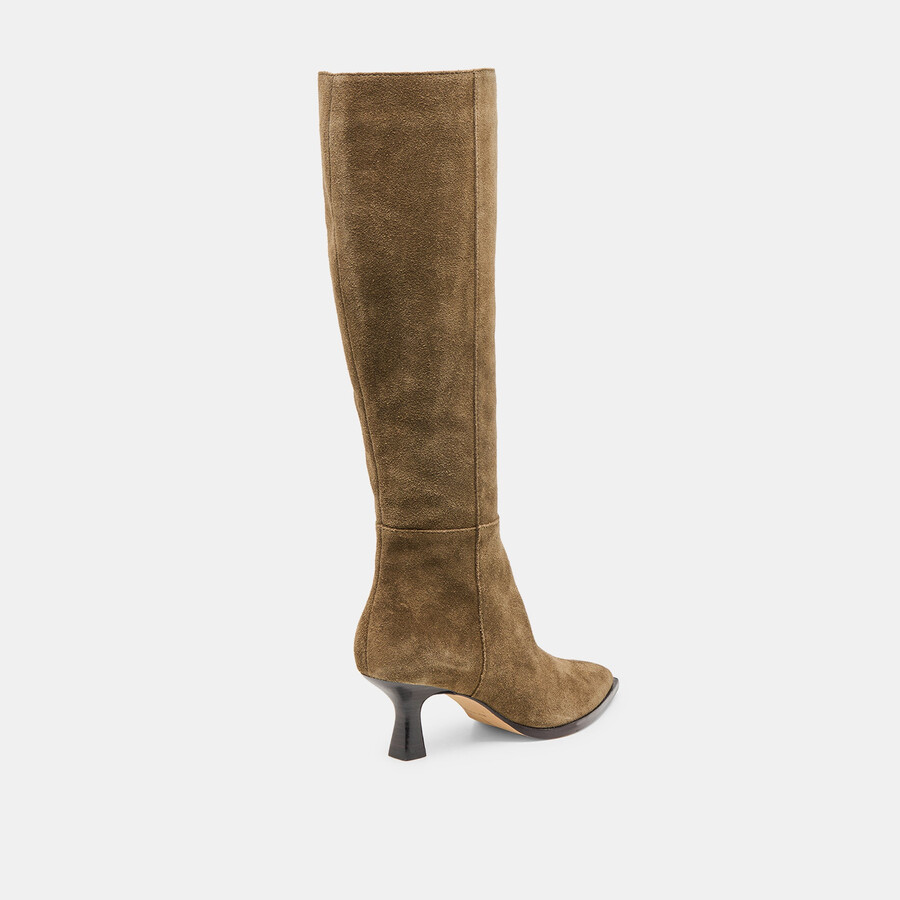 auggie boots olive suede