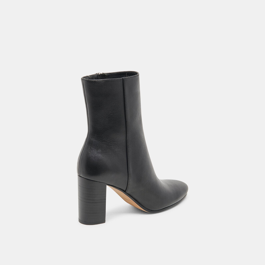 suzy wide booties black leather