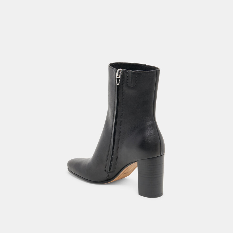 suzy wide booties black leather