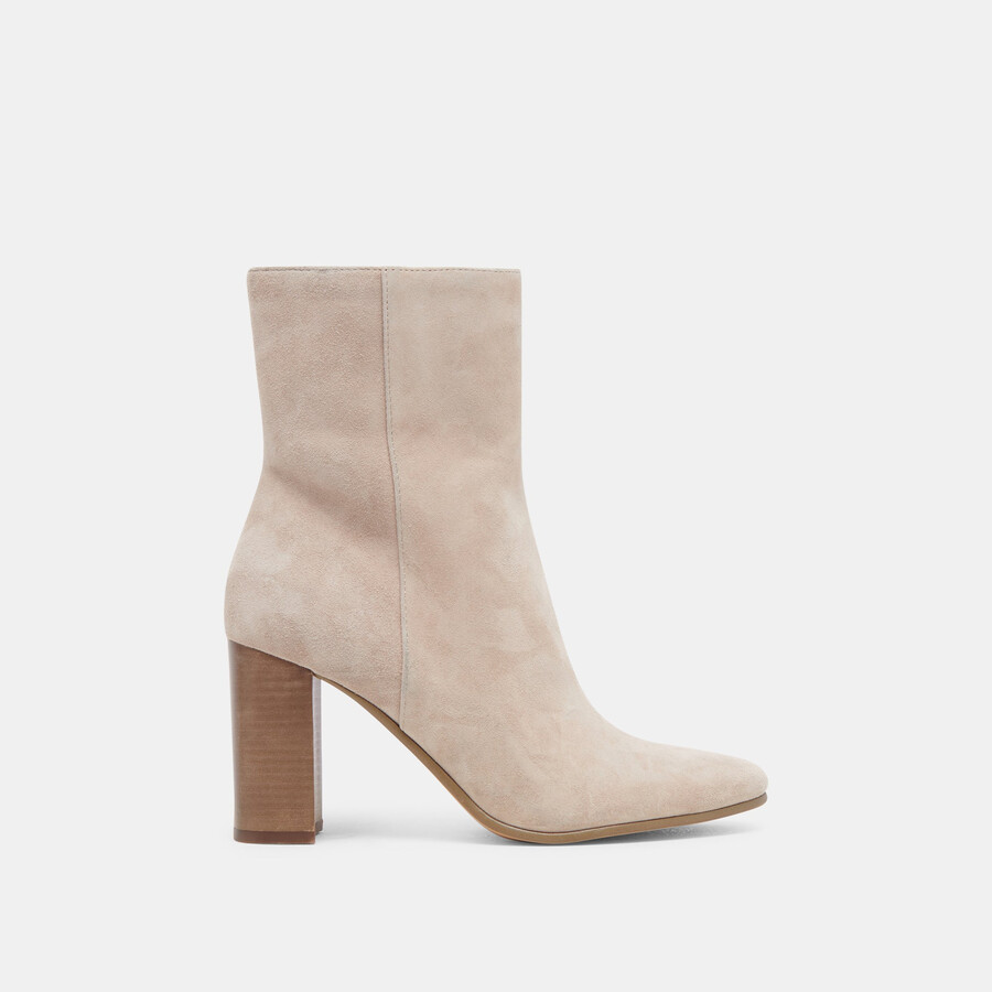 suzy wide booties taupe suede