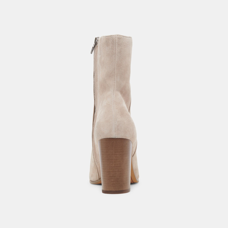 suzy wide booties taupe suede