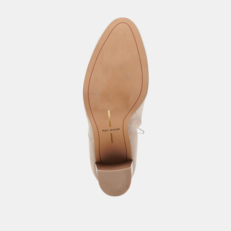 suzy wide booties taupe suede