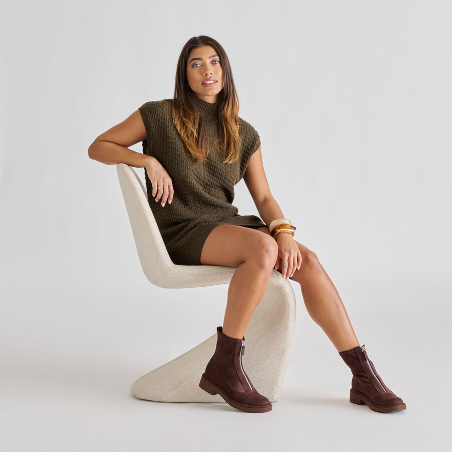 shante boots mahogany stella suede