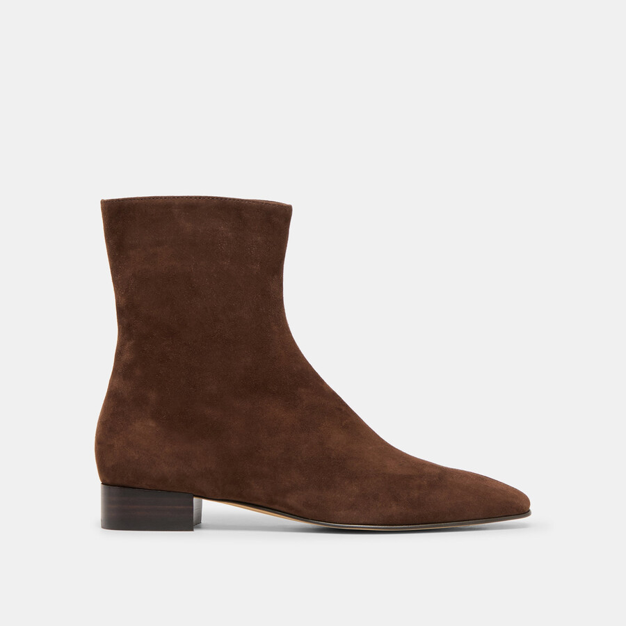 tarine booties dk brown nubuck