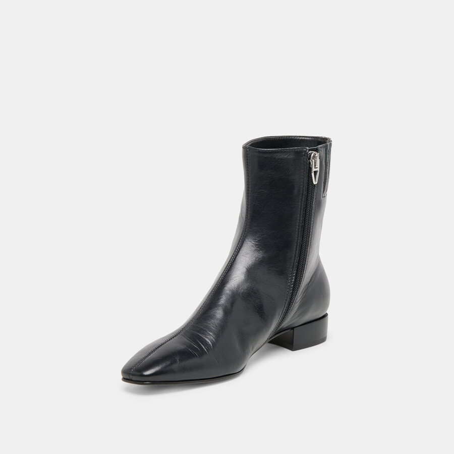 tarine booties black leather