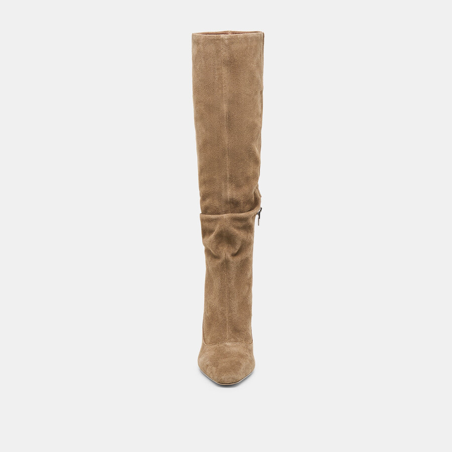 lousa wide calf boots olive suede
