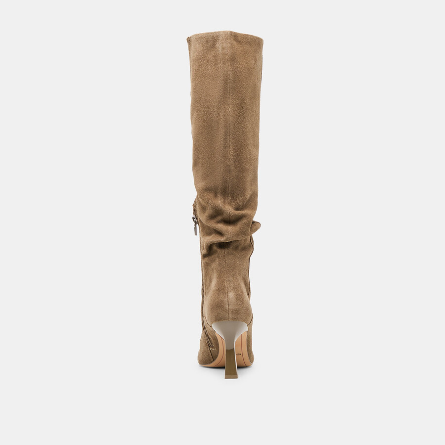 lousa wide calf boots olive suede