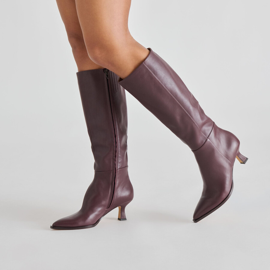 auggie boots wine leather