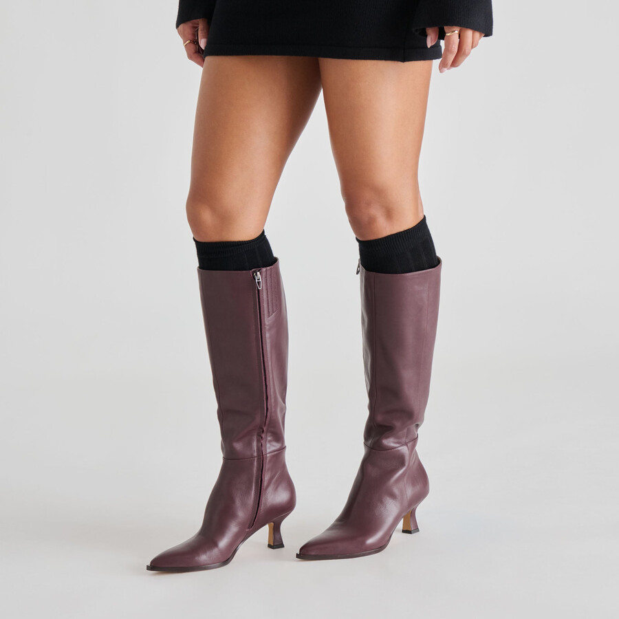 auggie boots wine leather