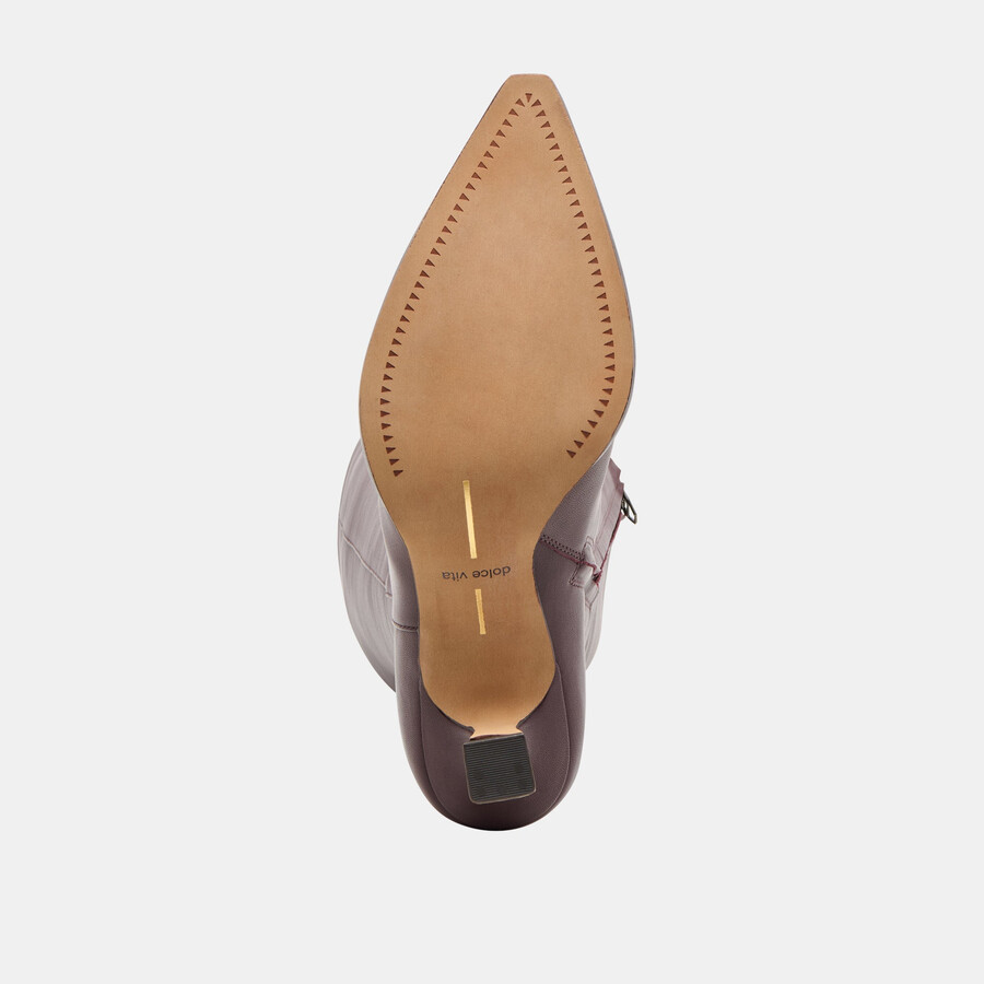 auggie wide calf boots wine leather