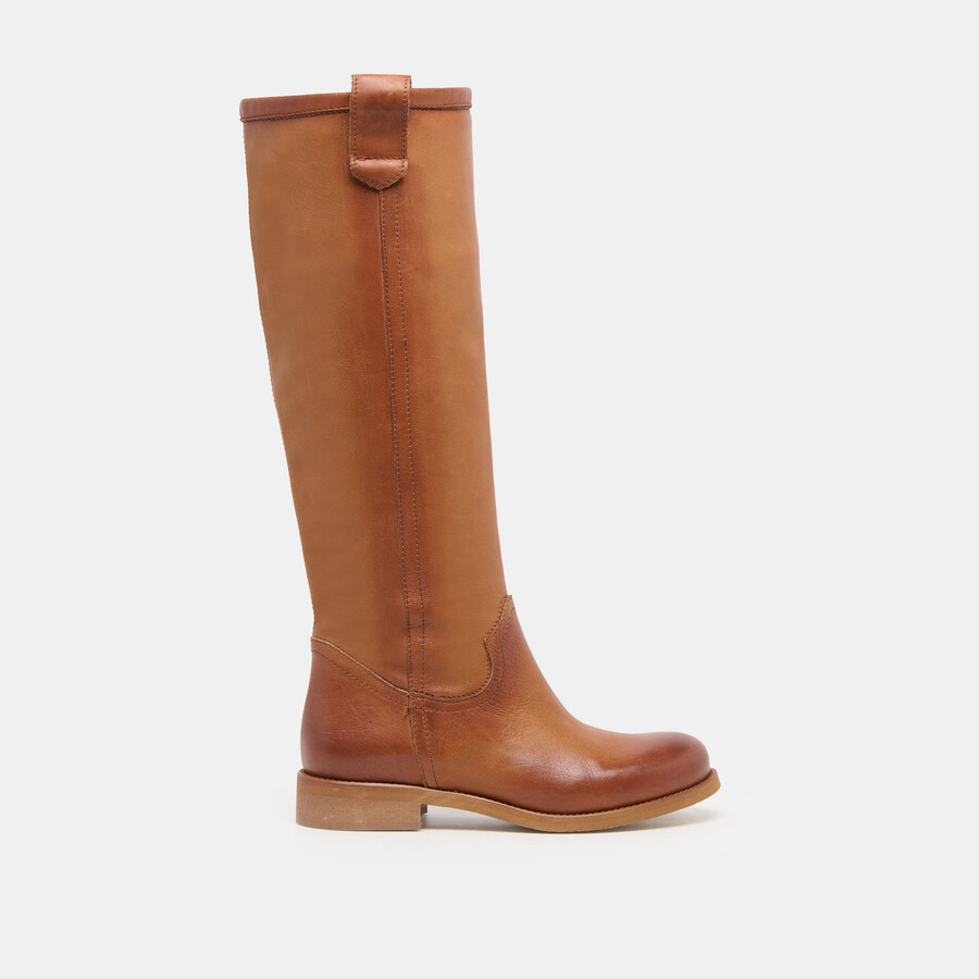 ramzy boots cognac leather