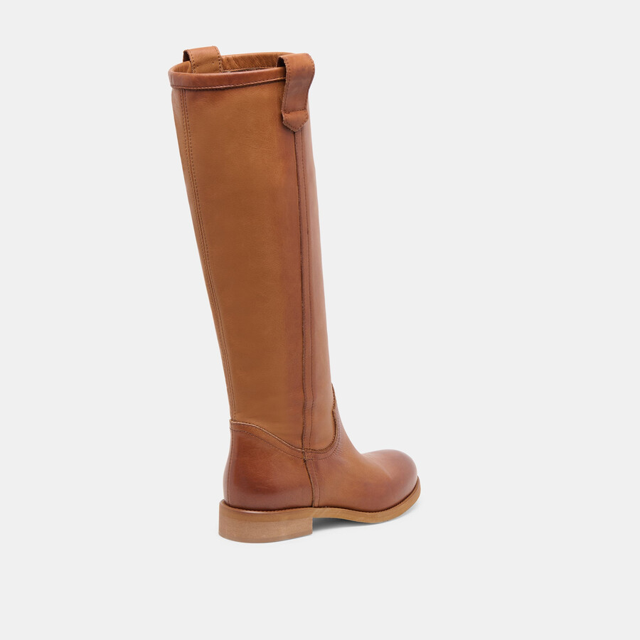 ramzy boots cognac leather