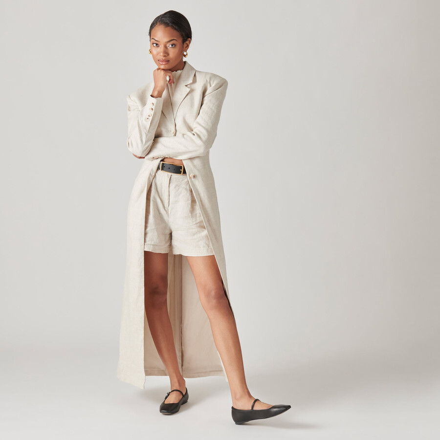reyes ballet flats black leather