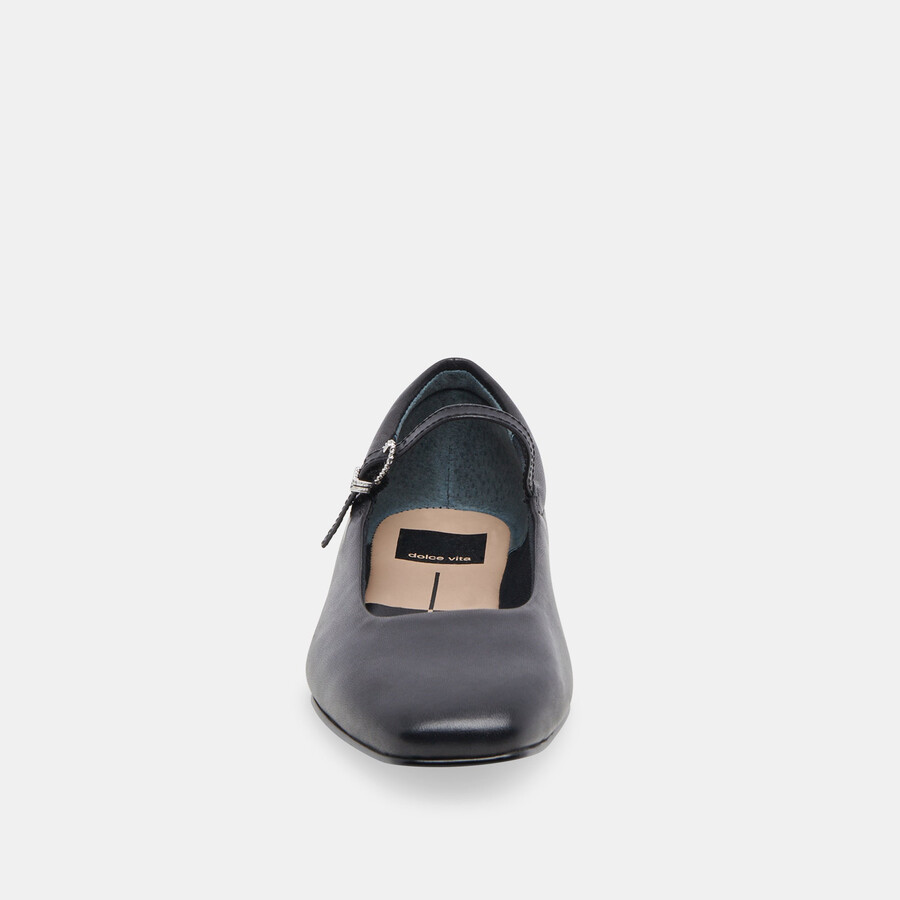 reyes ballet flats black leather