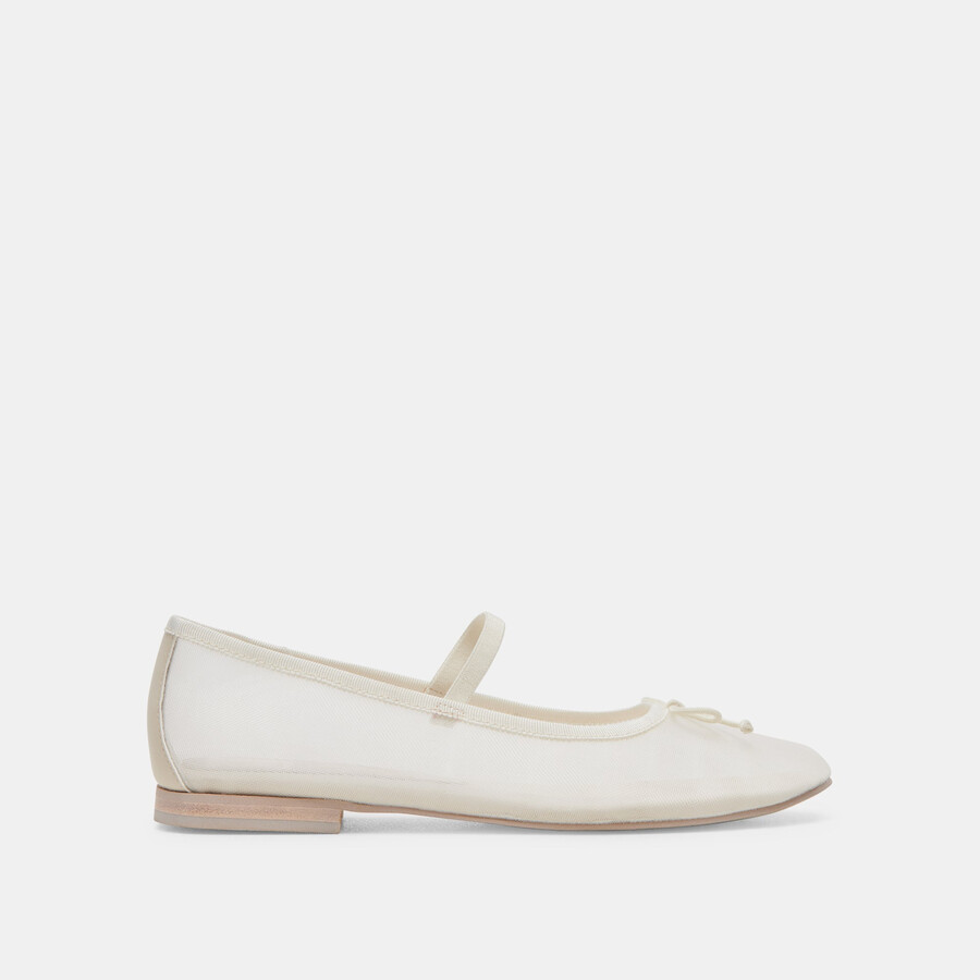 cadel ballet flats ivory mesh