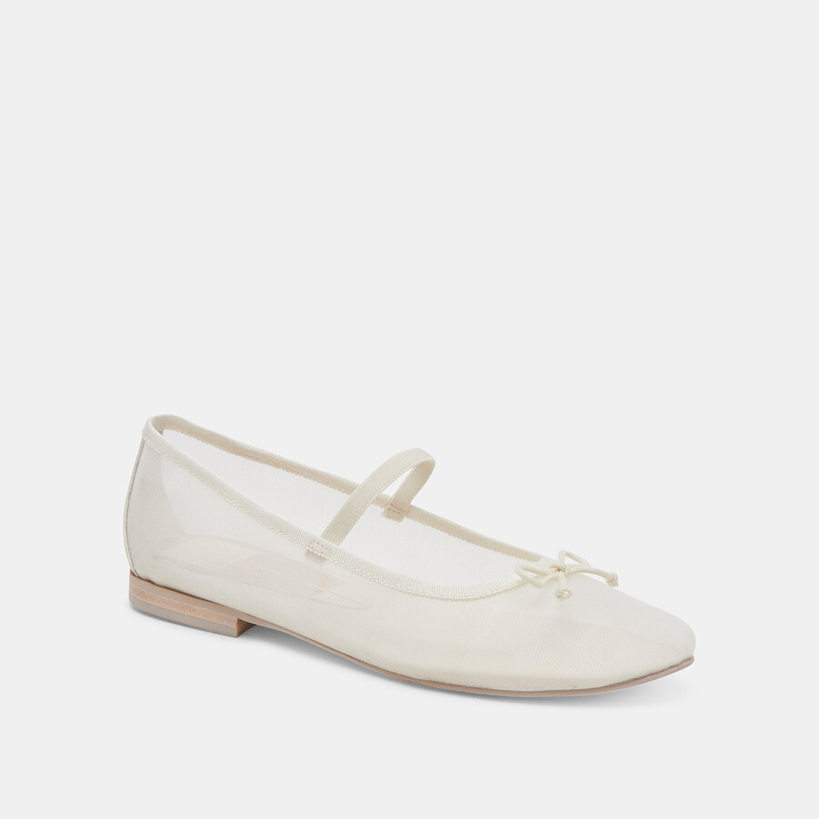 cadel ballet flats ivory mesh