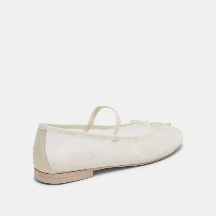 cadel ballet flats ivory mesh