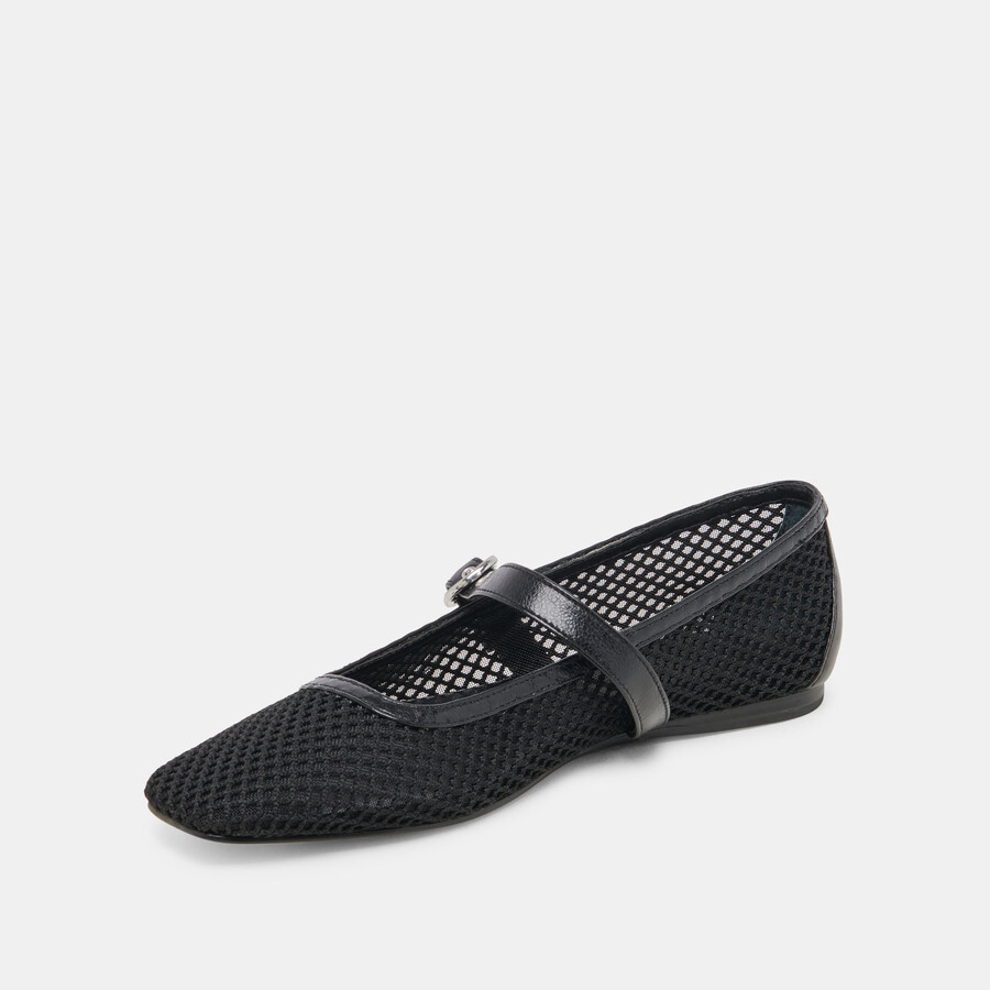 rodni mesh ballet flats black woven mesh