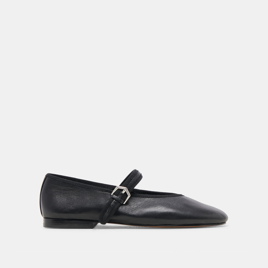 roslyn ballet flats black leather