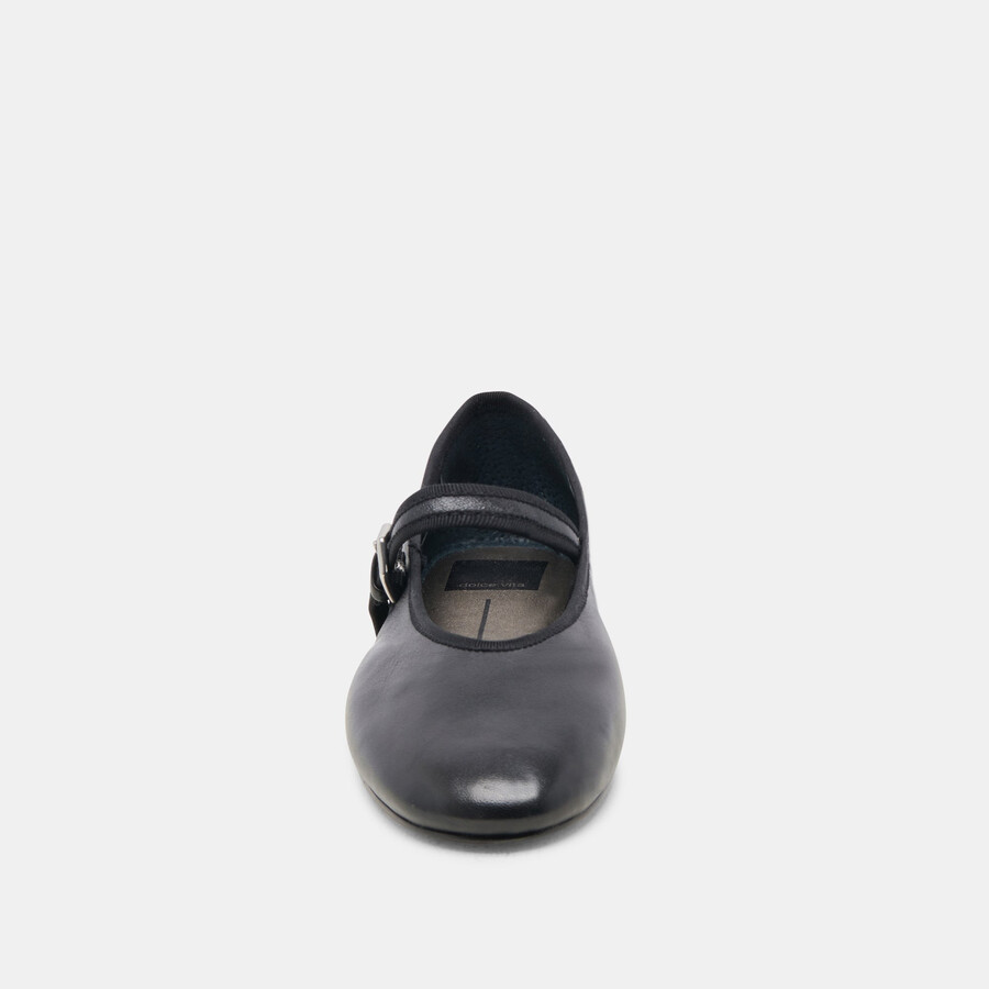 roslyn ballet flats black leather