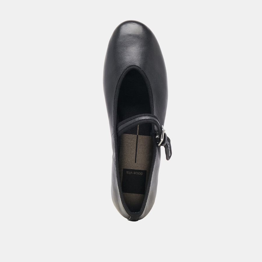 roslyn ballet flats black leather
