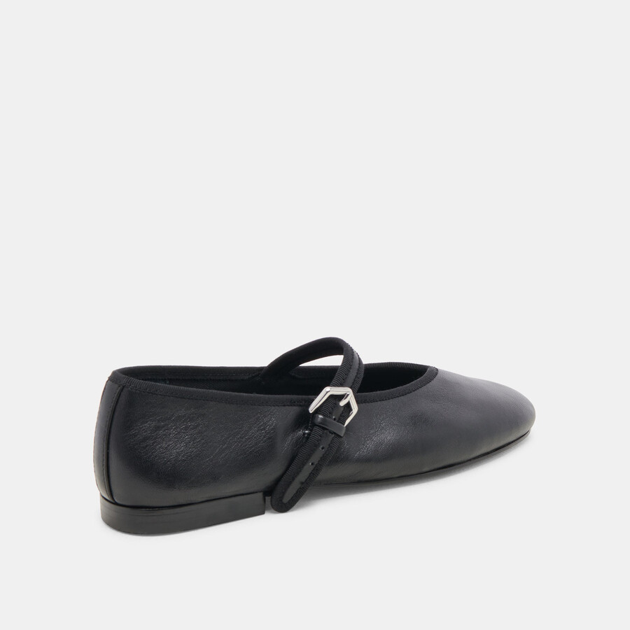 roslyn ballet flats black leather