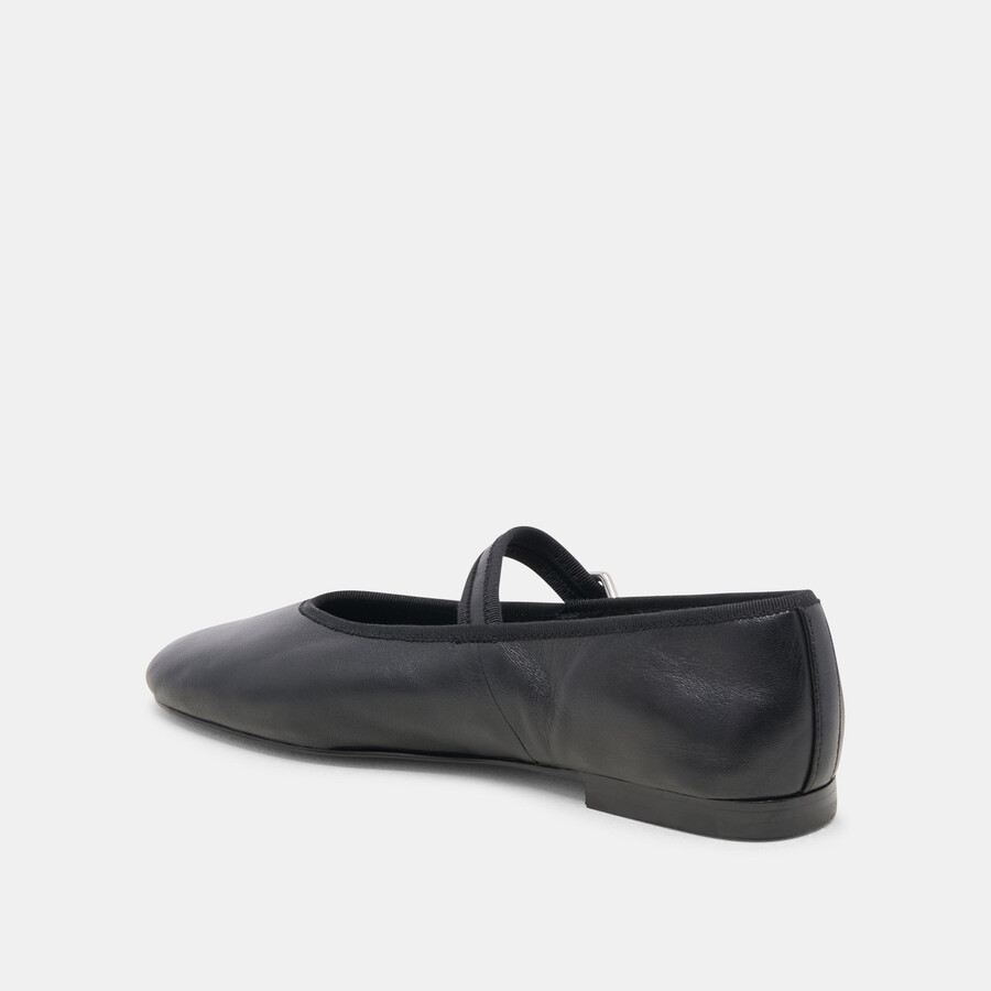 roslyn ballet flats black leather