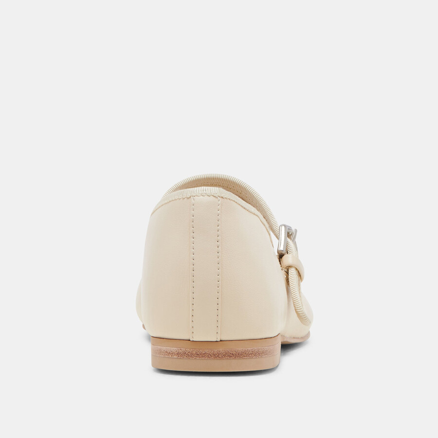 roslyn ballet flats creme leather
