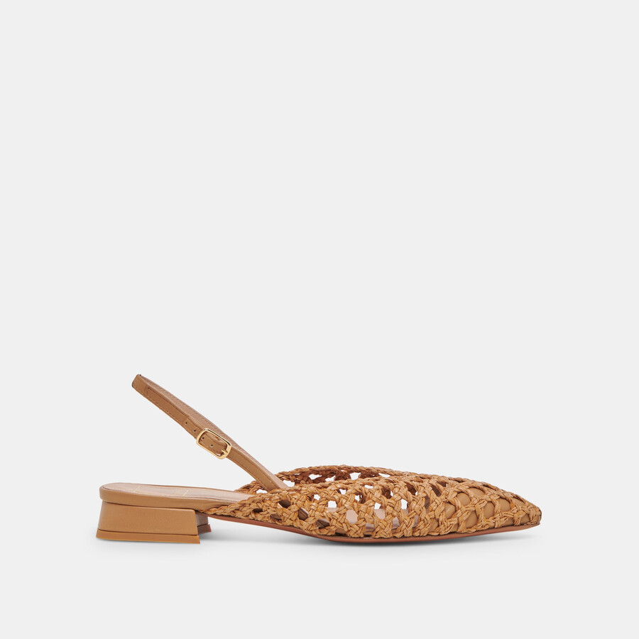 cyndi flats natural woven