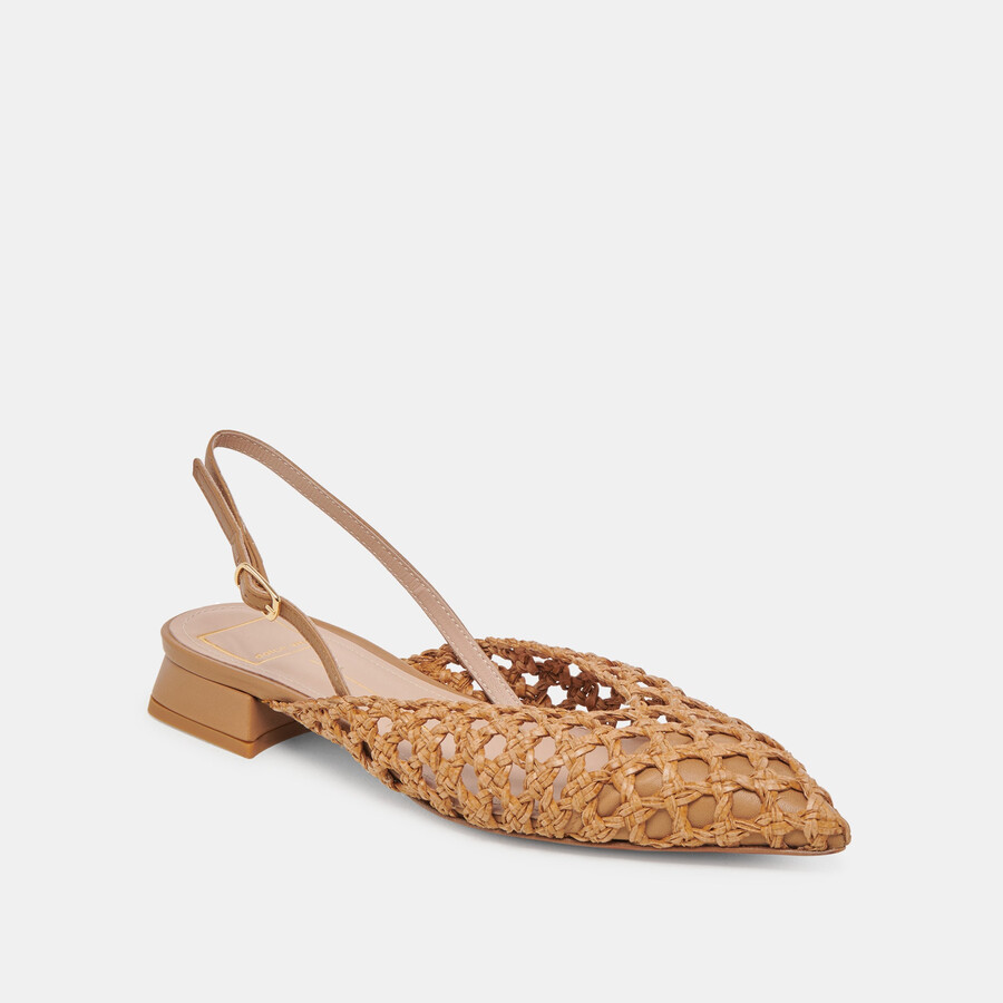 cyndi flats natural woven