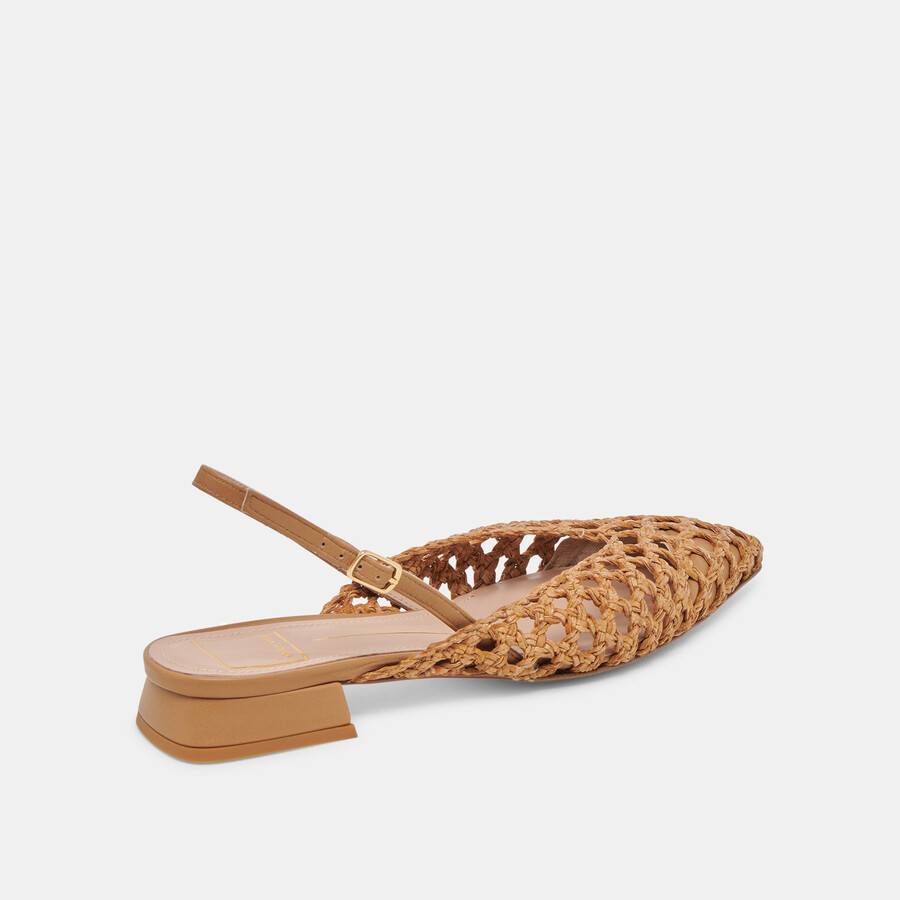 cyndi flats natural woven