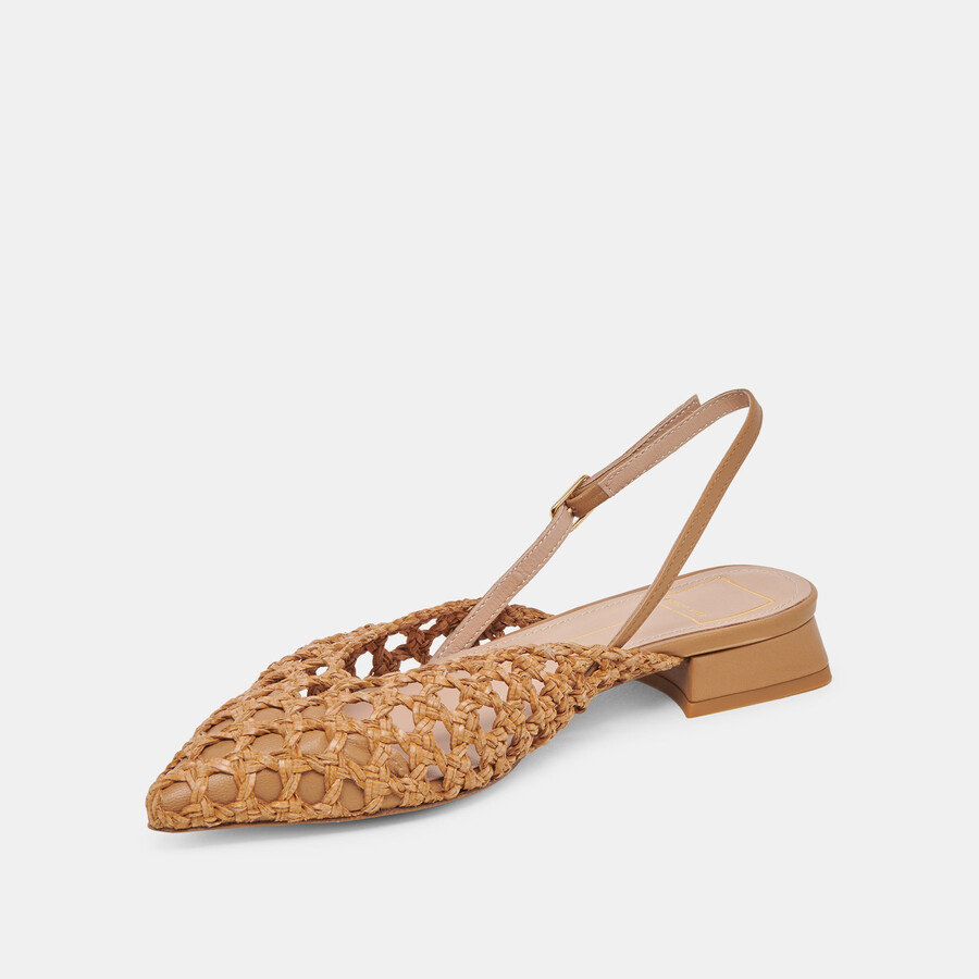 cyndi flats natural woven
