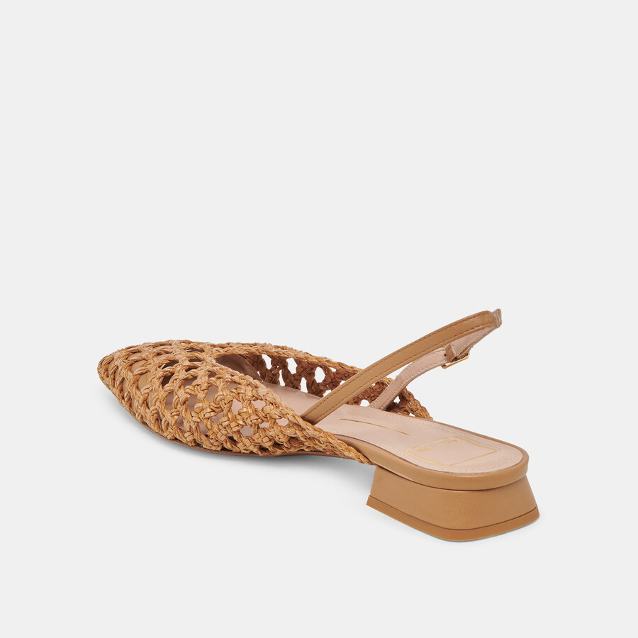 cyndi flats natural woven