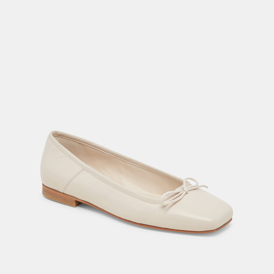 anisa ballet flats creme crinkle patent