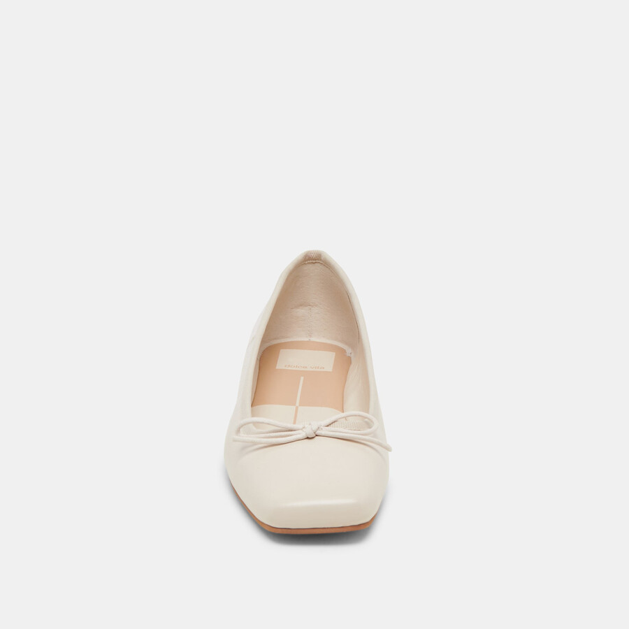 anisa ballet flats creme crinkle patent