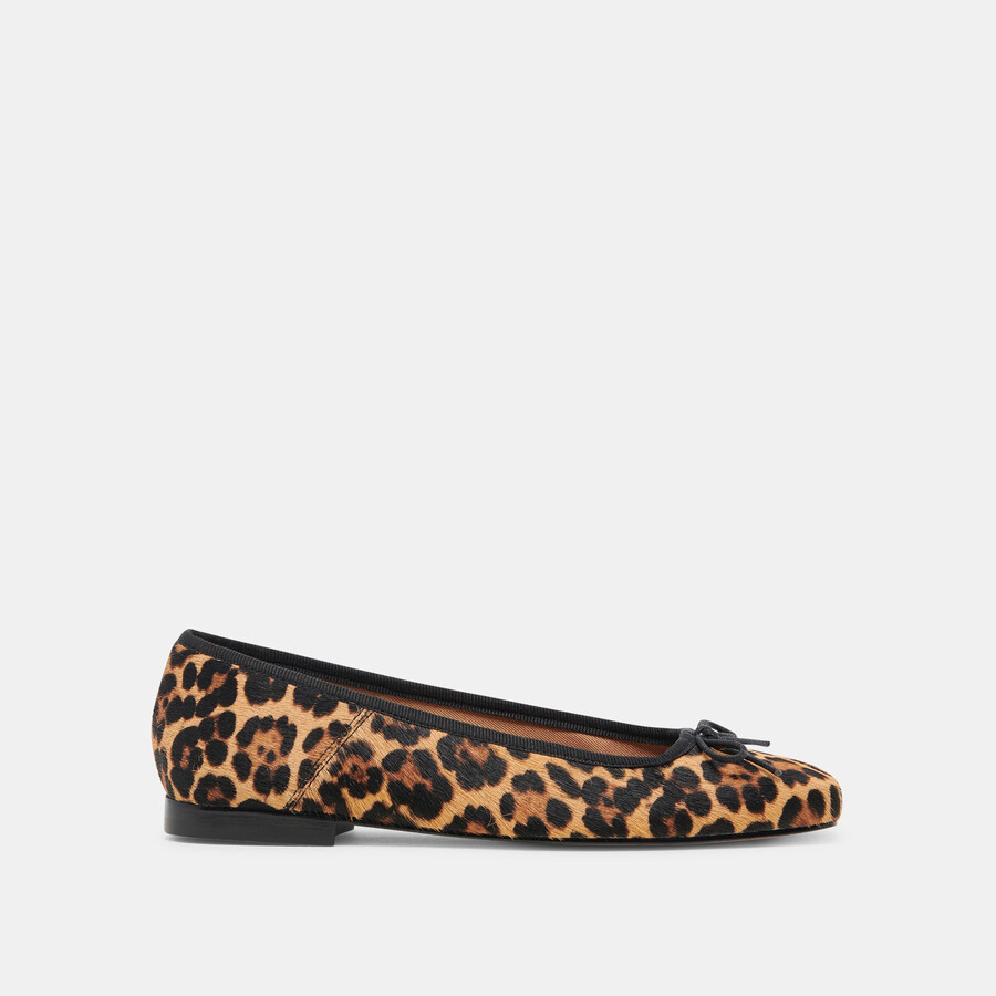 anisa ballet flats dk leopard calf hair