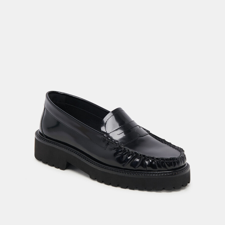maxwell loafers black leather