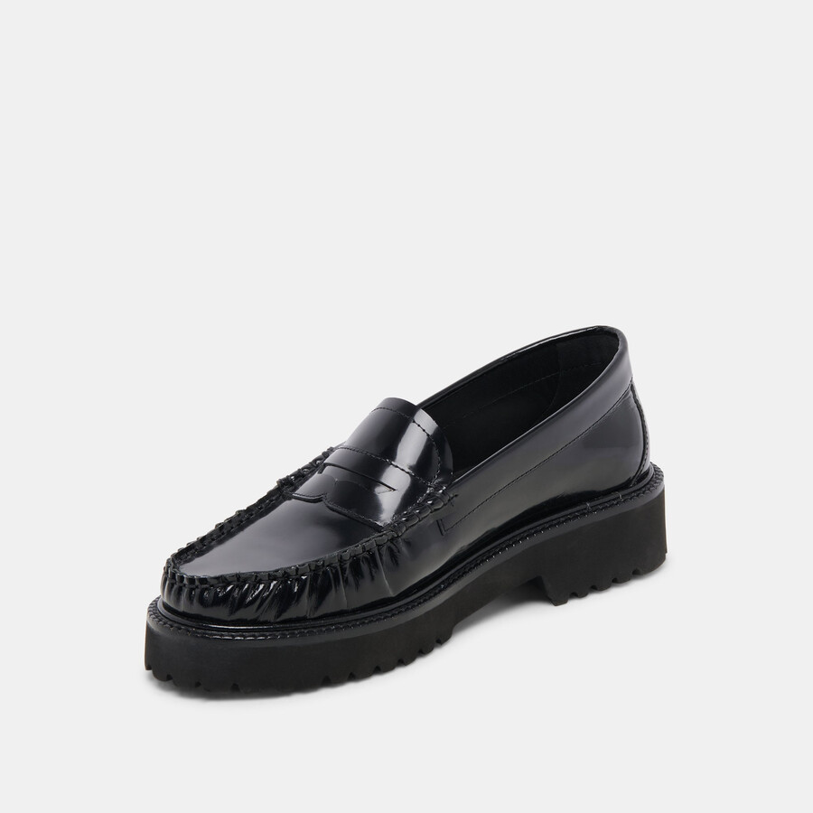 maxwell loafers black leather